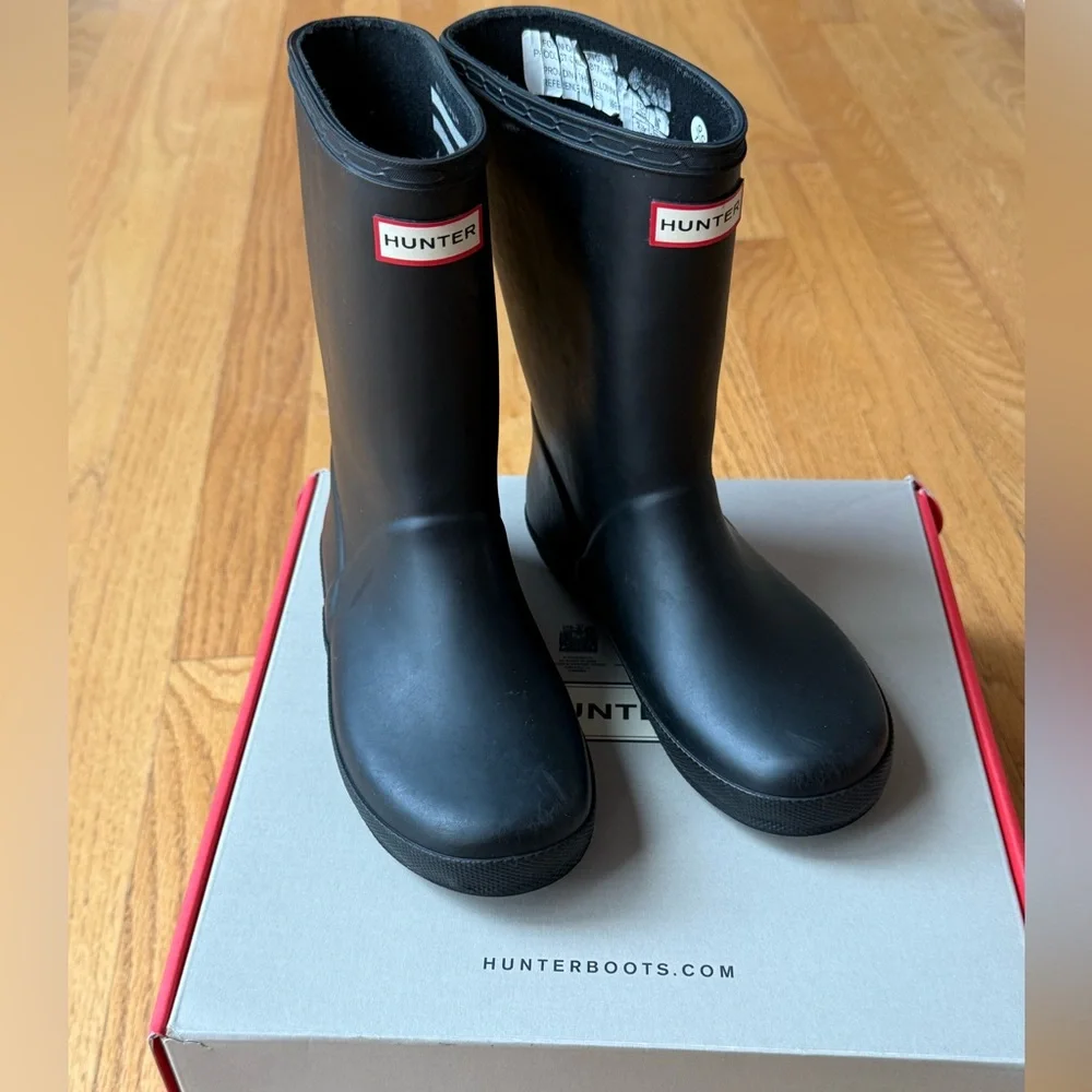 Hunter Kids First Classic Black Waterproof Boots - Picture 1 of 7